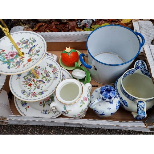 1030 - A Copeland Spode part tea and dinner service; together with a box of sundry china.