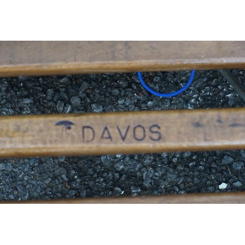 1048 - An old 'Davos' wood sledge, 108cm wide.