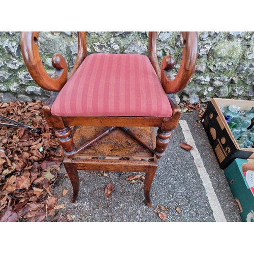 1071 - A 19th century mahogany child's metaphoric highchair.