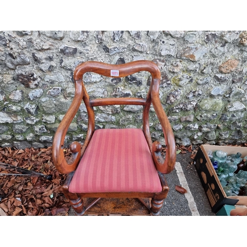 1071 - A 19th century mahogany child's metaphoric highchair.