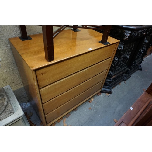 1145 - A mid-century style four drawer chest, 91.5cm wide. 