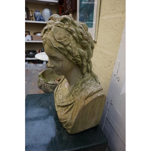 1162 - A composition stone classical bust, 53cm high. 