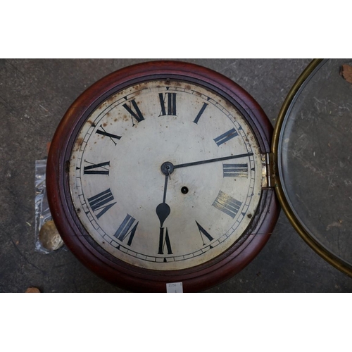 1189 - Two circular wall clocks, one by Smiths, 37cm diameter.