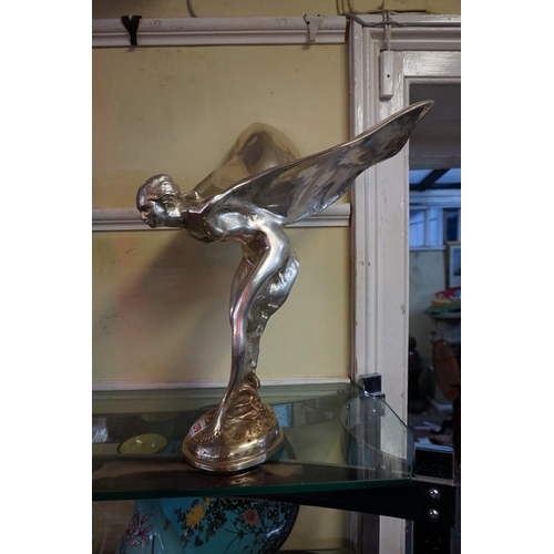 1279 - Automobilia: after Charles Sykes, a large plated metal 'Spirit of Ecstasy' figure, 51cm high.... 