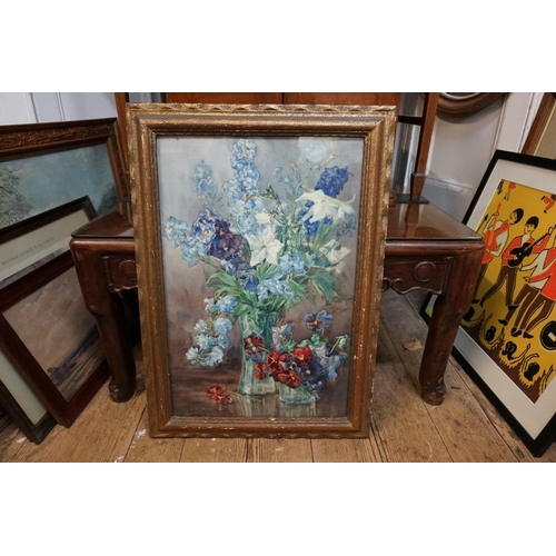 1301 - A mixed group of pictures, to include a marine watercolour by Aubrey Ramus, 50 x 35cm. (5)... 