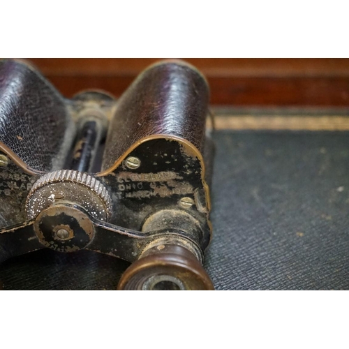 1318 - An antique mahogany plate camera, bearing ivorine label inscribed 'J Lancaster & Son', (incomple... 