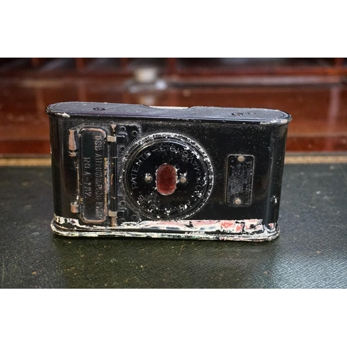 1318 - An antique mahogany plate camera, bearing ivorine label inscribed 'J Lancaster & Son', (incomple... 