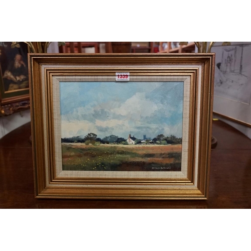 1339 - Norman Battershill, 'Summer', signed, inscribed verso, oil on canvas board, 21.5 x 29cm.... 