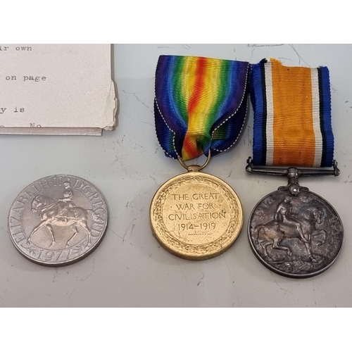 1650 - Medals: a World War I pair to 500119 Pte W R Leigh, RAMC, comprising: War Medal and Victory Medal; t... 