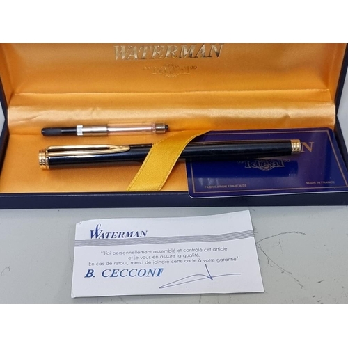 1664 - A cased Waterman fountain pen, with 18k nib. 