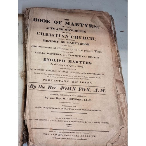 1702 - The Book of Martyrs, Rev John Fox, 1815, folio, partially disbound. (1)