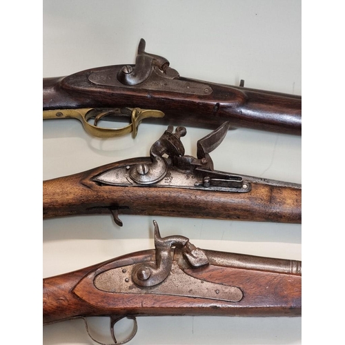 1710 - Three Indian muzzle loading rifles.