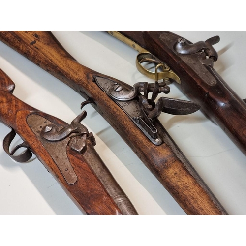 1710 - Three Indian muzzle loading rifles.