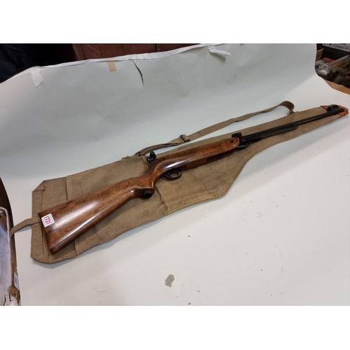 1731 - A Webley Super Target Mk3 .177 air rifle, with Parker Hale sights, Serial No: 33687, with green canv... 