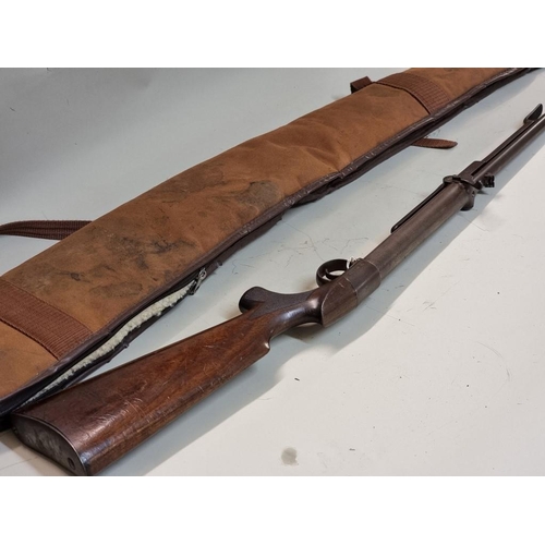 1732 - An early BSA Lincoln Jeffries patent .177 calibre air rifle, Serial No.1724, with gun sleeve.... 