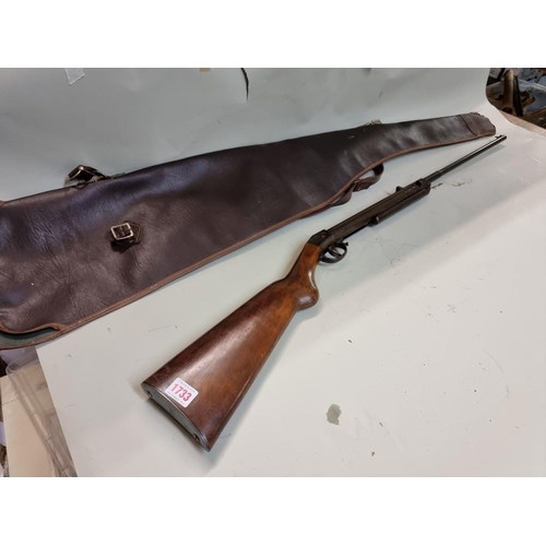 1733 - A Haenel Mod II DRP .177 calibre air rifle,Serial No.128. with gun sleeve.