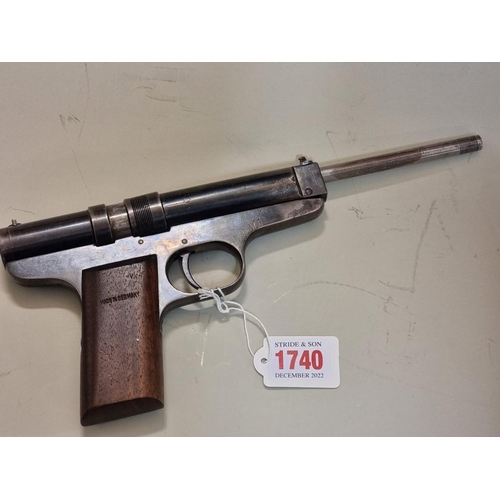 1740 - An early Hubertus .22 calibre air pistol, Serial No.13895.