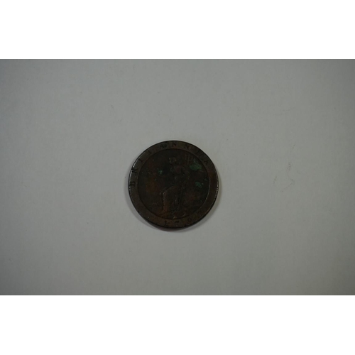 446 - Coins: a George III 1797 cartwheel penny.