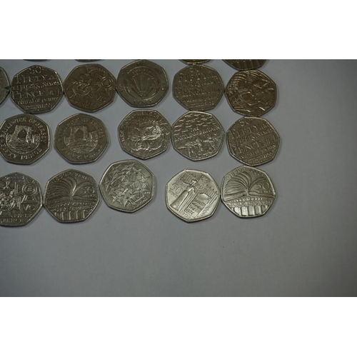 454 - Coins: eighty eight modern collectable 50p coins. (88)