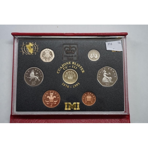 462 - Coins: two Royal Mint UK proof coin collections, 1983 and 1991, both with insert; together with thre... 