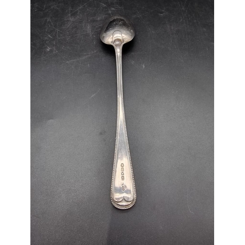 561 - A Victorian silver bead pattern serving spoon, by Chawner & Co, London 1871, 30cm, 168g.... 