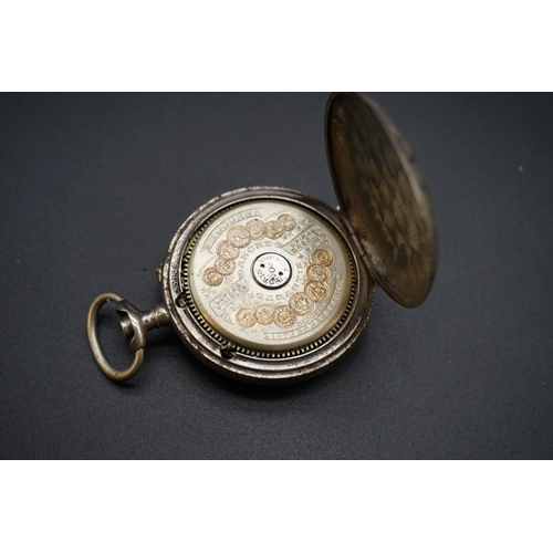 656 - A quantity of silver and silver mounted items; together with a silver fob watch and a British milita... 