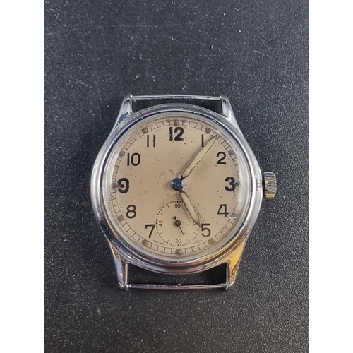 976 - A rare WWII Revue Thommen (Vertex) military ATP stainless steel manual wind wristwatch, 32mm, cal. 5... 