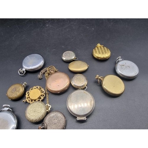 999M - A quantity of pocket, pendant and fob watches, to include examples by Buler and Burgana. (14)... 