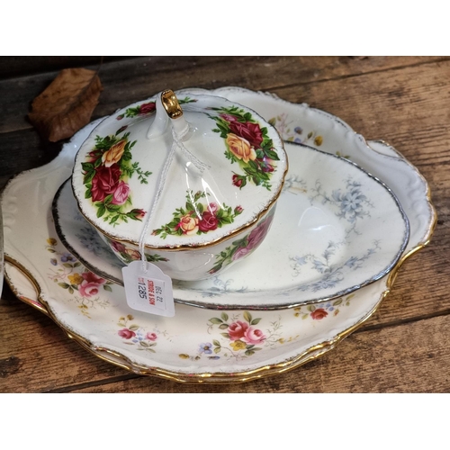 1285 - A Royal Albert 'Lady Hamilton' pattern part tea and coffee service; together with a further small qu... 