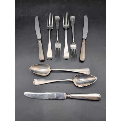 582 - A small quantity of Dutch white metal cutlery, (.833), by J M Van Kempen & Zoon, early 20th cent... 