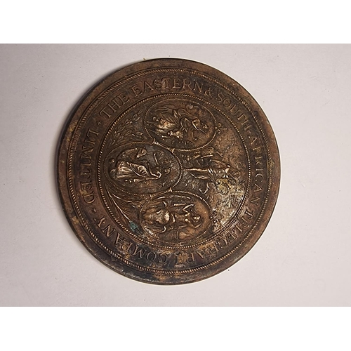 483 - Medals: a French Exposition Universelle 1889 bronze medal to 'Eastern Telegraph Co', by Louis Alexan... 