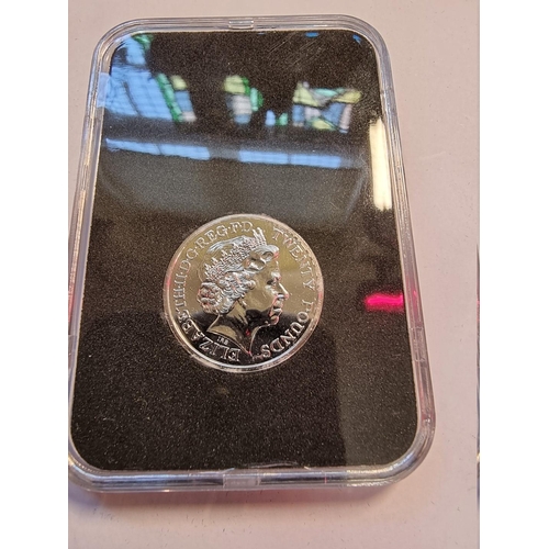 489 - Coins: a cased limited edition Bradford Exchange St George and Dragon two coin silver set, of .999 s... 