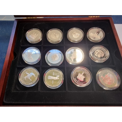 490 - Coins: thirty six 'HM Queen Elizabeth The Queen Mother' silver proof coins, each with certificate, i... 