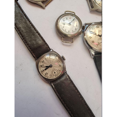 998G - Nine various vintage wristwatches, to include Lanco and Cyma examples.