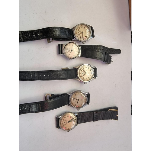 998I - Five vintage wristwatches, by Timor; Lanco; Tissot; Marvin and Bernex.