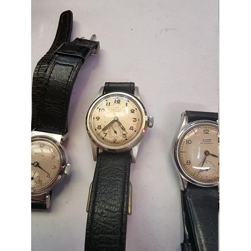 998I - Five vintage wristwatches, by Timor; Lanco; Tissot; Marvin and Bernex.