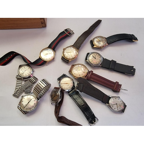 998J - Ten vintage wristwatches; to include: examples by Avia; Smiths and Coboma.