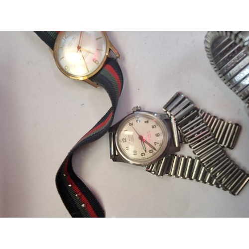 998J - Ten vintage wristwatches; to include: examples by Avia; Smiths and Coboma.