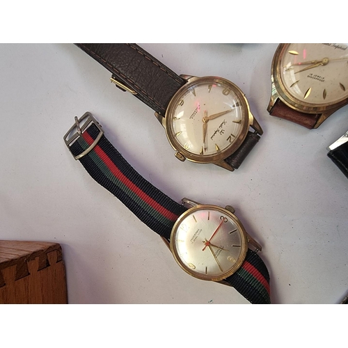 998J - Ten vintage wristwatches; to include: examples by Avia; Smiths and Coboma.