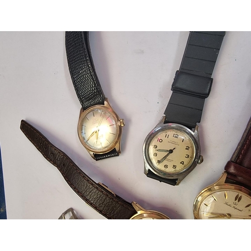 998J - Ten vintage wristwatches; to include: examples by Avia; Smiths and Coboma.