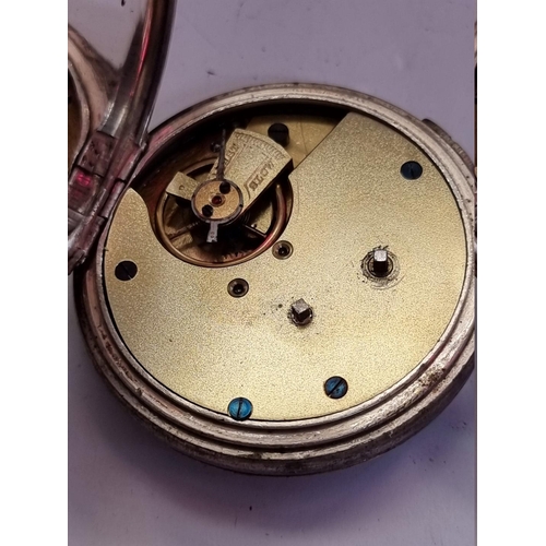 998R - An early 20th century Swiss centre seconds key wind open faced chronograph pocket watch, 56mm.... 