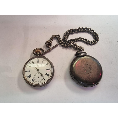 998V - A Victorian silver Sir John Bennett stem wind open face pocket watch, 50mm, No.84048, London 1896; t... 