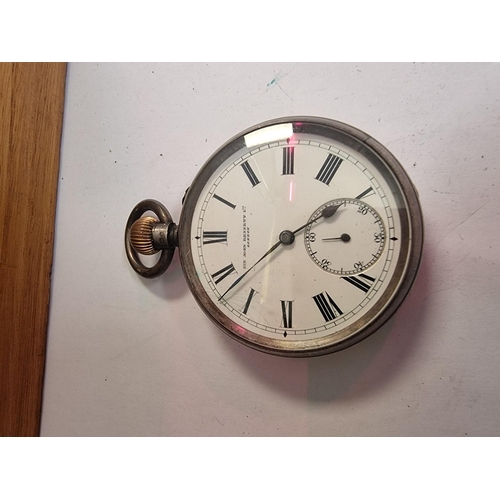 998V - A Victorian silver Sir John Bennett stem wind open face pocket watch, 50mm, No.84048, London 1896; t... 