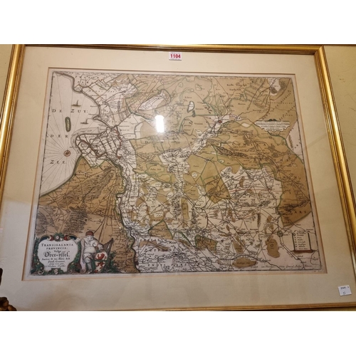 1104 - An antique hand coloured map of 'Transisalania Provincia..', by Nicholas Visscher, pl.46.5 x 57cm.... 