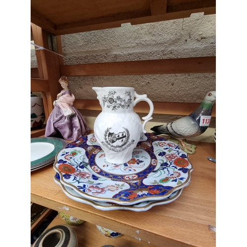 1130 - A mixed group of pottery and porcelain, to include: a Royal Worcester figure of 'First Dance'; and a... 