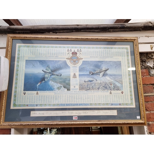 1149 - A limited edition Battle of Britain signed print, 48 x 89cm. 