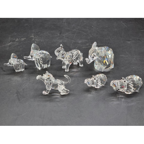 1243 - Swarovski: seven African animals, each boxed. (7)