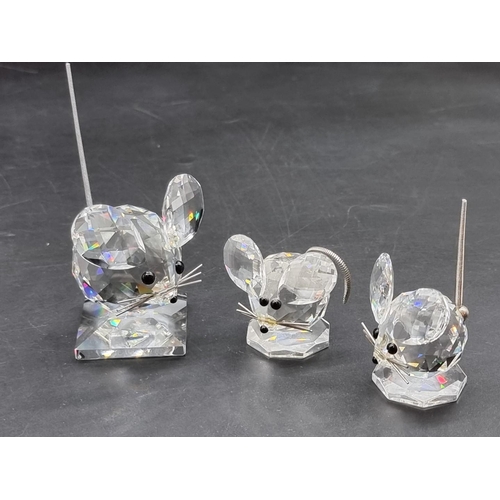 1245 - Swarovski: fourteen mice and rabbits, (ear of one rabbit restuck), each boxed. (14)