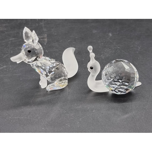 1247 - Swarovski: eleven garden animals, (metal antenna of one snail restuck), each boxed. (11) ... 