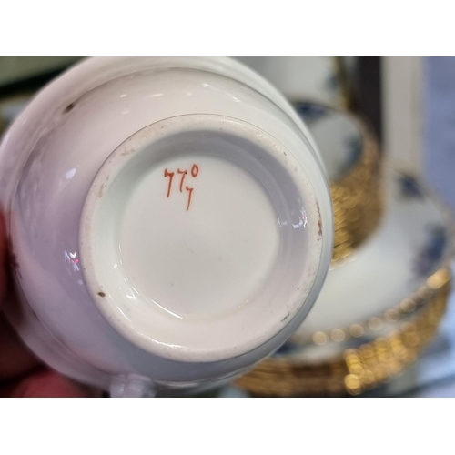 1273 - A extensive Victorian porcelain tea service, (some damage and repair).